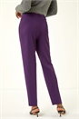 Plum Straight Leg Angela Stretch Trouser, Image 3 of 5