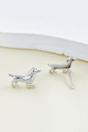 Silver Sterling Silver Sausage Dog Studs, Image 3 of 3