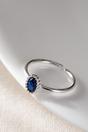 Blue Sterling Silver Blue Zirconia Ring, Image 4 of 5