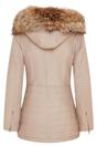 Beige Quilted Leather Parka Jacket-Bowen, Image 5 of 6