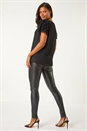 Black Cowl Neck Shoulder Sequin Frill Top, Image 3 of 5