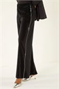 Black Velvet Diamante Side Trim Trouser, Image 1 of 5