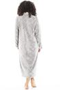 Grey Camille Lingerie Grey Full Length Zip Housecoat With Inseam Pockets, Image 5 of 5