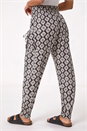 Black Abstract Tie Pocket Trousers, Image 3 of 5