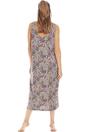Grey Camille Lingerie Grey Floral Print Spandex Knee Length Chemise, Image 3 of 5
