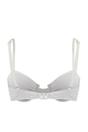 White WOVCOR White Textured Padded Balconette Bikini Top with Underwire Support, Image 2 of 2