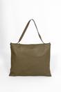 Khaki Italian Leather Tote Bag, Image 2 of 2