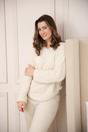 Cream Supersoft Textured Woven Pattern Fleece Pyjamas, Image 2 of 5