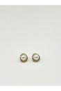 Gold Pearl Diamante Stud Earrings - Gift Boxed, Image 2 of 6