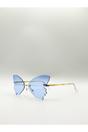 Blue Frameless Blue Butterfly Sunglasses, Image 3 of 6