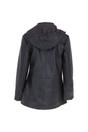 Brown Real Leather Hooded Duffle Jacket, Image 4 of 6