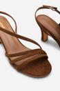 Brown Where's That From Brown 'Mykonos' Mutli Strap Slingback Low Block Heel, Image 5 of 6
