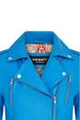 Blue Leather Brando Biker Jacket-Loddon, Image 4 of 5
