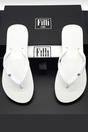 White Aurora Luxury Crystal Flip Flops, Image 1 of 4