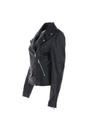 Black 'Fia' Real Leather Biker Jacket Women Coat, Image 3 of 5