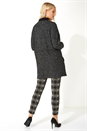 Black Longline Edge to Edge Cardigan, Image 3 of 5