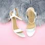 Ivory AJVANI Ivory High Heel Barely There Strappy Sandals, Image 4 of 6