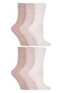 Cream 6 Pack Non Elastic Diabetic Socks, Image 1 of 5