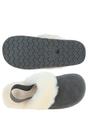 Grey Fenland England Grey Real Sheepskin Slippers with Heel Strap, Image 3 of 3