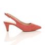 Coral AJVANI Coral Mid Heel Slingback Pointed Toe Court Shoes, Image 2 of 6