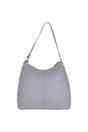 Grey Real Leather Medium Shoulder Bag, Image 4 of 5