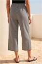 Black Petite Gingham Stretch Cropped Trouser , Image 3 of 4