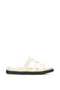 White XY LONDON White 'Aurelia' Flat Slider Sandals With Comfortable Footbed, Image 1 of 6