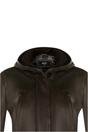 Brown Infinity Leather Brown Hooded Parka Jacket-Oakengates, Image 5 of 5
