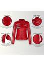 Red Leather Biker Racing Badges Jacket-Dalby, Image 3 of 6
