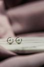 Silver 925 Sterling Silver, White Pearl, Unisex Studs, Image 2 of 3
