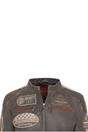 Sand Leather Biker Racing Badges Jacket, Image 5 of 5