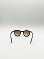 Brown Bold Rounded Sunglasses in Tortoiseshell, Image 5 of 6