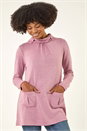 Rose Snit Pocket Tunic Top, Image 4 of 5