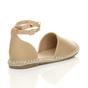 Natural AJVANI Natural Flat Ankle Strap Espadrilles Sandals, Image 4 of 5