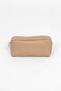 Taupe Italian Leather Cosmetic Bag, Image 1 of 2