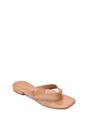 Taupe 'Rio' Thong Strap Slip On  Flip Flop Square Toe Slide, Image 2 of 5