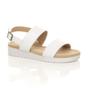 White AJVANI White Flatform Strappy Sandals, Image 1 of 6