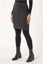 Charcoal Smart Textured Stretch Skirt, Image 1 of 5