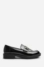 Black Aadhya Black Chunky Snaffle Trim Detail Loafers, Image 2 of 6