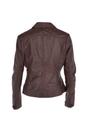 Brown 'Ballina' Real Leather Short Blazer Jacket, Image 4 of 5