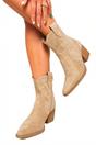 Khaki iKrush Khaki Laura Suede Cowboy Ankle Length Boots, Image 7 of 8