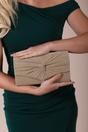 Gold Ruched Clutch Bag, Image 1 of 5