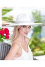 White Sasha - Wide Brim Straw Hat - White, Image 2 of 2