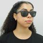 Black Rectangle Black Green Folding Wayfarer 4105 Sunglasses, Image 5 of 6