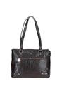 Brown Ashwood Leather Brown 'Velutto Eleganza' Zip Mid Section Real Leather Shoulder Bag, Image 1 of 4