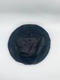 Black SVNX Black Flat Cap in Black PU, Image 3 of 3
