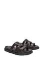 Brown XY LONDON Brown 'Aurelia' Flat Slider Sandals With Comfortable Footbed, Image 3 of 6