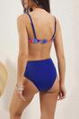 Multi Tropical Print Underwired Bikini Set with High Waist, Image 3 of 3