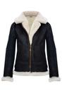 Biscuit Hooded Sheepskin Flying Leather Jacket, Image 2 of 8