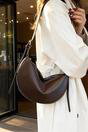 Brown 'Kacie' Crescent Shape Shoulder Bag With Crossbody Strap, Image 1 of 1
